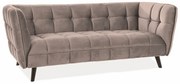 Canapea Castello 3 velvet bej Blu28/wenge