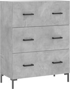 vidaXL Servantă, gri beton, 69,5x34x90 cm, lemn compozit