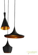 Lustra retro design industrial MIX negru/auriu