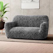 Huse bielastice GLORIA gri fotoliu dublu (l. 120 - 160 cm)