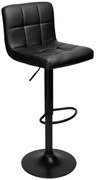 JAKS SCAUN DE BAR  ARAKO BLACK  ECO-PIELE NEAGRĂ