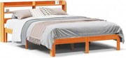vidaXL Cadru pat fără saltea, maro ceruit, 120x190 cm, lemn masiv pin
