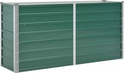 vidaXL Strat înălțat de grădină, verde, 160x40x77 cm, oțel galvanizat
