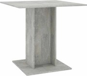 vidaXL Masă de bucătărie, gri beton, 80x80x75 cm, lemn prelucrat