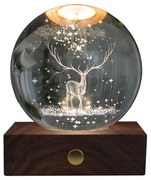 Decorațiune luminoasă maro închis cu USB Amber – Gingko