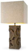Veioza, Lampa de masa design LUX, Aluminiu, Tesatura, Enzo