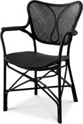 Scaun cu brate din ratan design LUX, Colony negru