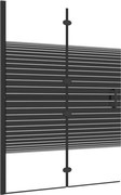 vidaXL Cabină de duș pliabilă, negru, 100x140 cm, ESG
