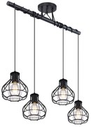 Lustra cu 4 pendule design modern Clastra negru 15388-4D GL