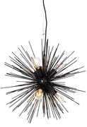 Lampa suspendata Art Deco neagra 6 lumini - Matura