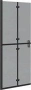 vidaXL Perete de duș Walk-In Negru 80 x 6,5 x 190 cm