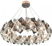 Candelabru Cristal, Elit's EsnWL348-500, 6 X E14, Cromat, 50 cm