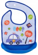 BocioLand baveta din silicon cu buzunar  To y mașină, albastru