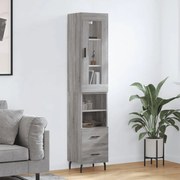 vidaXL Dulap înalt, gri sonoma, 34,5x34x180 cm, lemn prelucrat