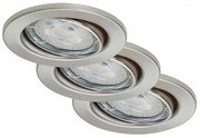 SET 3x corp de iluminat LED pentru baie dimabil 1xGU10/5W/230V IP23 Briloner 7148-032