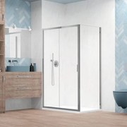 Cabina de dus dreptunghiulara cu usa glisanta Radaway Alienta 120x80 cm crom-transparent