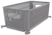 Coș de plastic stivuibil Orion NESTA, 29 x 16,5 x11,5 cm, gri, S