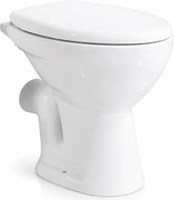 CORI || Vas toaletă cu spălare adâncă, ceramică, alb, evacuare orizontală