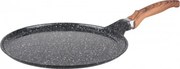 Tigaie pentru clatite Oliver Voltz OV54324C24, 24 cm, Acoperire antiaderenta marmorata, Inductie, Negru melanj