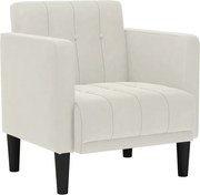 vidaXL Canapea Scaun cu cotiere, crem, 53 cm, catifea