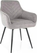Scaun SERVIO, gri deschis - Brego 07, stofa clasica/metal, 55x45x88 cm