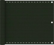 vidaXL Paravan de balcon, verde închis, 75x500 cm, HDPE