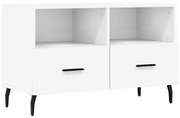 vidaXL Comodă TV, alb, 80x36x50 cm, lemn prelucrat