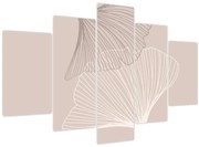 Tablou - Frunze bej N⁰2 (150x105 cm)