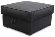 Taburet negru SMART COSARO cu spatiu de depozitare 65x65 cm