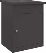 vidaXL Cutie pentru colet cu depozitare Negru 47.5 x 38 x 59 cm Oțel