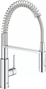 Baterie bucatarie cu pipa flexibila Grohe Get crom lucios