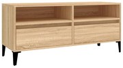 vidaXL Comodă TV, stejar sonoma, 100x34,5x44,5 cm, lemn prelucrat