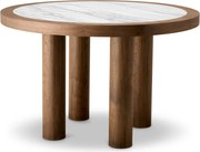Masa rotunda LUX, Marmura, Furnir Nuc, Presedio 120cm