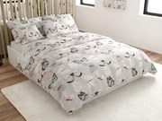 Lenjerie de pat din microfibra MY BUTTERFLY svetle sede Dimensiune lenjerie de pat: 70 x 90 cm | 140 x 200 cm