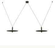Lustra LED decorativa design modern Kurt 2L negru
