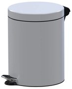 Coș de gunoi cu călcare, 5 l, alb