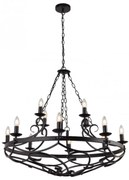 Candelabru design rustic Cartwheel Iii - 12lt 8912-12BK SRT