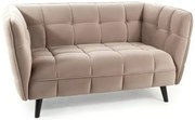 Canapea Castello 2 velvet bej inchis/wenge Blu40