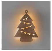 Decorațiune LED de Crăciun LED/2xAA lemn pom Solight 1V260