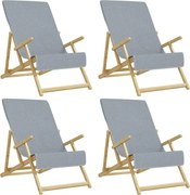 vidaXL Prosoape de plajă, 4 buc., gri, 60x135 cm, textil 400 GSM