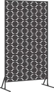 vidaXL Ecran de intimitate Negru 100 x 50 x 180 cm Oțel