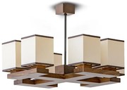 Candelabru rustic fabricat manual din lemn Lido 8L