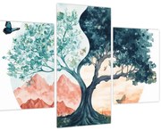 Tablou – Arbore acvarelă plin de viață (90x60 cm)