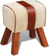 vidaXL Taburet pentru Cărți Maro Piele