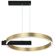 Lustra LED dimabila design modern Fendi negru, auriu
