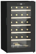 HOMCOM Frigider de Vinuri pentru 24 de Sticle de Sine Statator cu Usa de Sticla Frigider de 65 de litri cu o Singura Zona de Racire a Vinurilor cu Comenzi Digitale cu Ecran Tactil si Lumina LED Negru | Aosom Romania