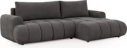 Colțar Lutario Mini cu funcție de dormit, dreapta - țesătură hidrorepelentă gri închis Venice 2021