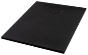 Cagliari || Black 80x100x2,6 cm Cădiță de duș pătrată, SMC, cu sifon inclus