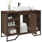 vidaXL Dulap chiuvetă de baie, stejar maro, 91x35x60 cm lemn prelucrat