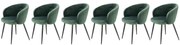 Set 6 scaune K430 velvet verde